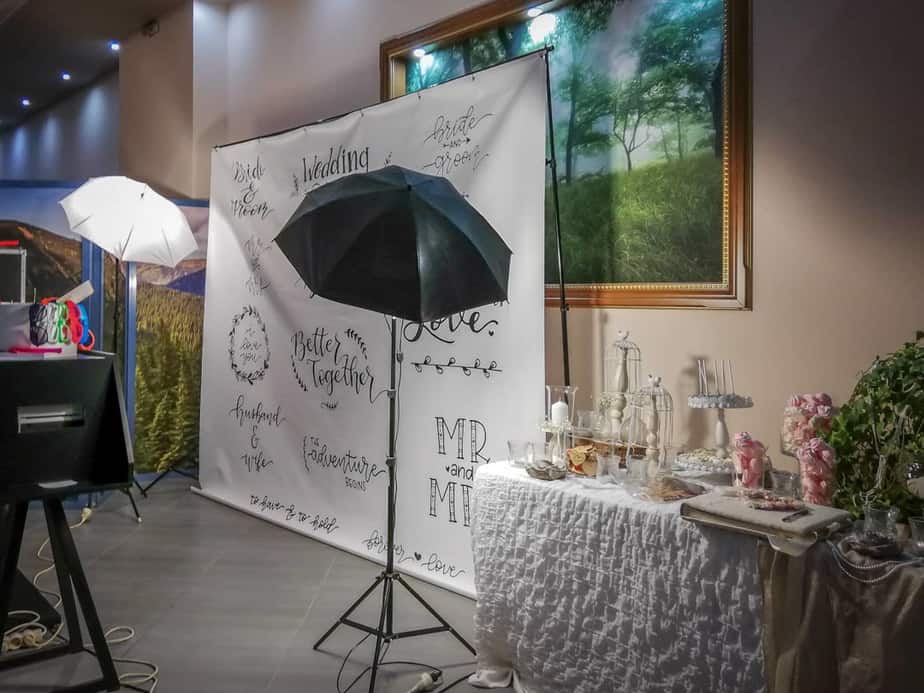 Wedding photobooth white background